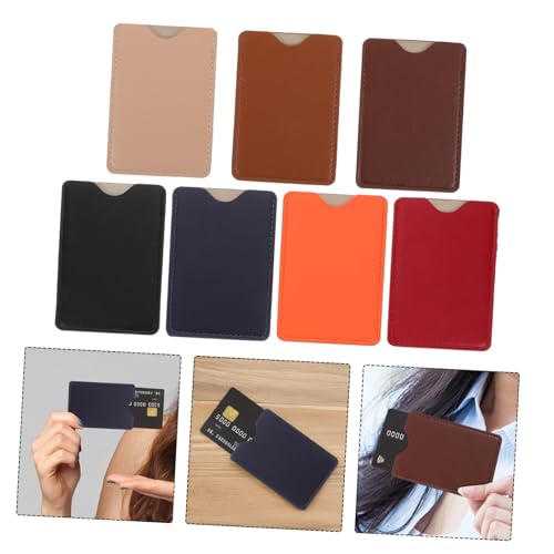 Gogogmee 7 Stück PU Leder Kartenhüllen Kreditkarten Schutz Etui mit Magnetfeldschutz für Bankkarten Leichtes Wiederverwendbares Kartenetui für Männer und Frauen Reisetauglich Privacy Schutz von Gogogmee