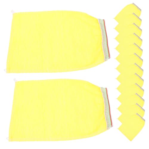 Gogogmee 75 Stk Einweg-Badet uch Luffa-Schrubbtuch Massage-Duschhandschuhe Gelb exfoliating glove exfoliate gloves Peeling-Handschuhe für Damen handschuhe für die körpermassage Vlies Yellow von Gogogmee