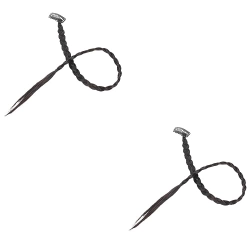 Gogogmee 8 Stk Perücke Zopf Gerader Gefälschter Pferdeschwanz Zöpfe Pferdeschwanz Perücken Haarspangen Für Babys Geflochtene Perücken Braune Haarperücke Haar Stirnband Hochtemperaturdraht von Gogogmee