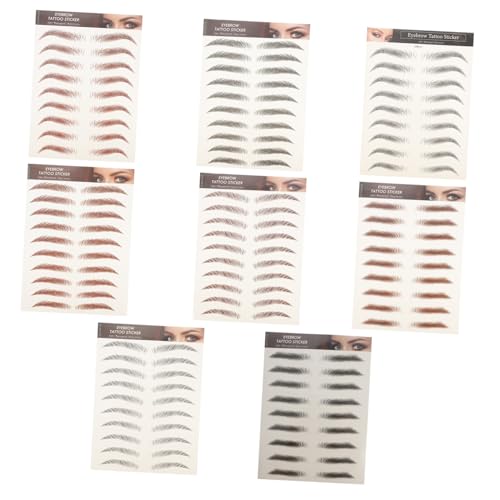 Gogogmee 8 Stück Teiliges Bionic Augenbrauen Aufkleber Wasserfest Natürlich Aussehende Temporäre Augenbrauen Tattoos Wiederverwendbar für Einfaches Make Up und Realistisches Styling von Gogogmee