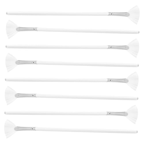 Gogogmee 8 Stück Teiliges Gesichtsmaskenpinsel mit Langem Perlengriff Fächerförmig Nylonborsten Vielseitiges Make Up Werkzeug für Foundation und Spa Anwendungen für Frauen von Gogogmee