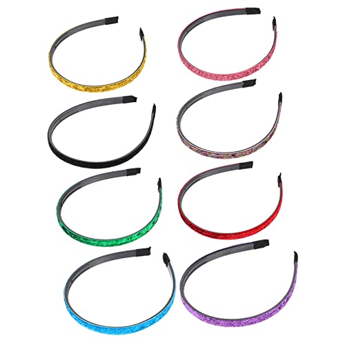 Gogogmee 8 Stück Teiliges Glitzer Haarband für Rutschfeste Schimmernde Stirnbänder Farben für Hochzeiten Weihnachten und Partys Stilvolles Accessoire für Mädchen von Gogogmee