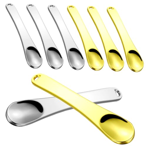 Gogogmee 8 Stück Teiliges Kosmetikspatel aus Metall Kleine Langlebige Spatel und Gesichtsmaske Löffel Hygienische Skincare Tools zum Präzisen Auftragen von Cremes und Masken von Gogogmee