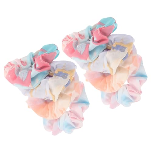 Gogogmee 8 Stücke Farbverlauf Haargummis Pferdeschwanzhalter Elastische Haarseile für Damen Weich Strapazierfähig Modisches Batik Design für Tägliches Tragen Hochzeiten Partys von Gogogmee