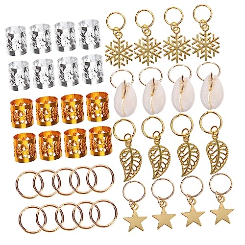 Gogogmee 80St flechten haar zubehör Dreads-Accessoires Zubehör zum Flechten von Dreadlocks hair accessories for festival haarschmuck Zopfzubehör geflochtene Haarmanschetten Legierung von Gogogmee