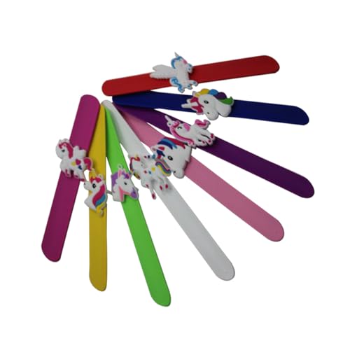 Gogogmee 8st Schlagarmband Für Kinder Armschlinge Schlagarmband Silikon Kinder-slap-armband Einhorn-klapparmband Pat-ring von Gogogmee