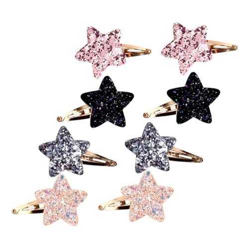Gogogmee 8stücke Stern-haarspangen Mit Pailletten Druckknopf-haarspangen Dekorative Für Mädchen Kleine Seitliche Haar Clips Accessoires Für Mädchen Für Partys Reisen Geburtstage Und von Gogogmee