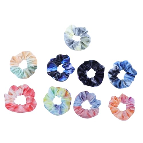 Gogogmee 9 Stück Teiliges Samt haargummis mit Verstecktem Reißverschluss Tasche Elastische Ponytail Holder für Damen Bunte Farben Weiche Langlebige Haarschmuck für Verschiedene Frisuren von Gogogmee