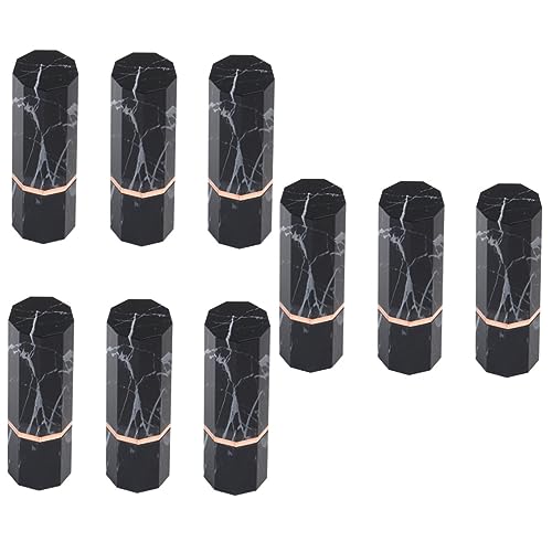 Gogogmee 9stücke Teiliges Marbling Lippenstift Tube Stilvolle Leere Kosmetikverpackung Kreative Mini-lippenstift-hülle Für Damen Tragbar Und Leicht Für Reisen Und Unterwegs von Gogogmee