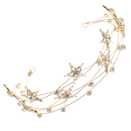 Gogogmee Alloy Haarreifen Stirnband mit Mehrschichtigem Sternendesign Modischer Haarschmuck für Damen und Bräute Geeignet für Hochzeiten Geburtstage Valentinstag und Festliche Anlässe von Gogogmee
