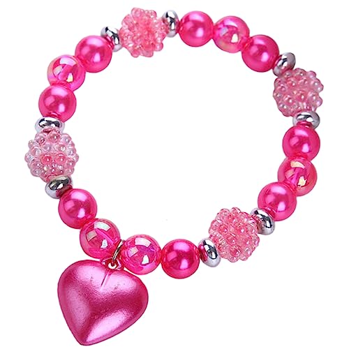 Gogogmee Armband mit Perlen und Herzmotiv Elastisches Leichtes Wrist Jewelry für Mädchen Buntes Schmuckstück für Alltag und Festliche Anlässe Geschenkidee zu Geburtstag und Weihnachten von Gogogmee