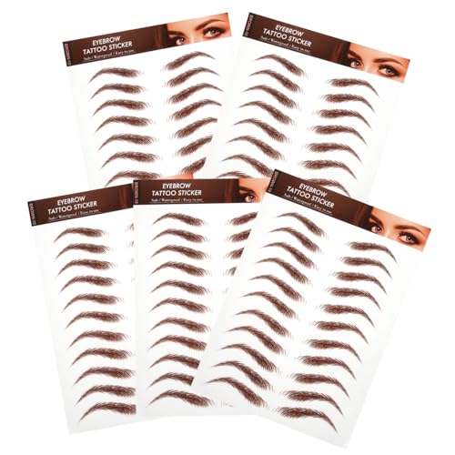 Gogogmee 5blätter Augenbrauen-transfer-aufkleber Wasserfest Für Make-up Augenbrauen-simulation Mit Abzieh-transfer Für Schminken von Gogogmee