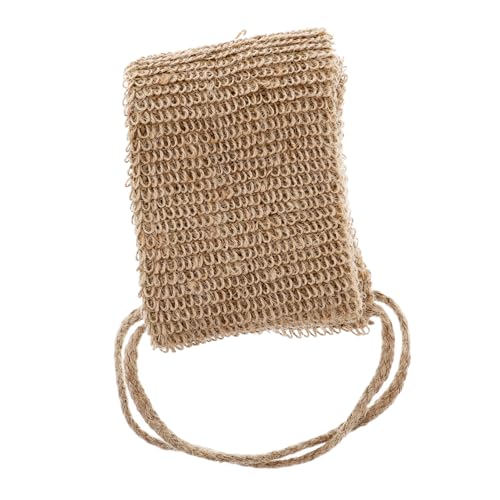 Gogogmee Badschrubber Mit Griff Für Körperpeeling Luffa Aus Jutematerial Rückenbürste Zum Schrubben Schwer Erreichbarer Stellen Peeling-waschlappen Für Männer Und Frauen Badezubehör Zur Tie von Gogogmee