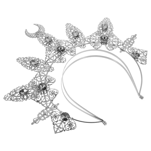 Gogogmee Barock Haarreif mit Krone Glitzer Kopfschmuck für Party Festival Cosplay Damen Mehrzweck Stirnband Heiligenschein Accessoire von Gogogmee