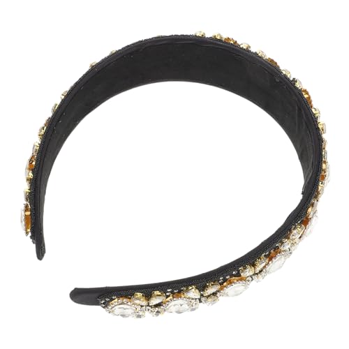 Gogogmee Barock Inspiriertes Weißes Stirnband mit Breitem Rand Leichter mit Funkelnden Strasssteinen Komfortables Haarschmuck Accessoire für Hochzeit Party und Alltag von Gogogmee