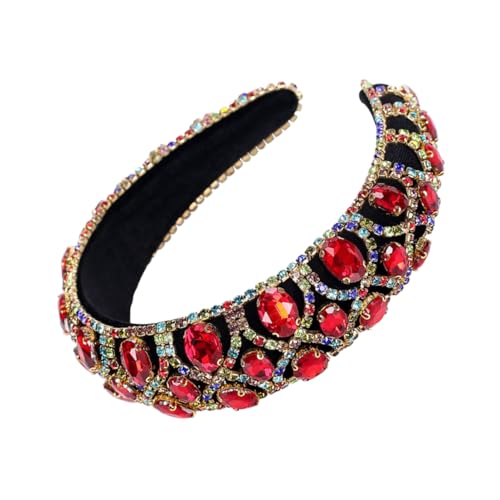 Gogogmee Strass Kopfschmuck Barock Stil Haarband Für Damen Vintage Schwamm Strass Haarschmuck Für Partys Und Besondere Anlässe von Gogogmee