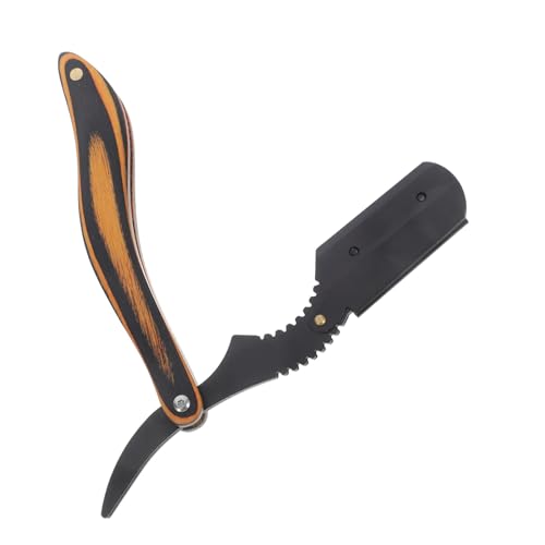 Gogogmee Bart Rasiermesser Holzgriff Handrasur Herren Rasierer Klingen Barber Rasierer Langlebig Sicher für Bart Augenbrauen Körperhaare Kompakt Tragbar von Gogogmee