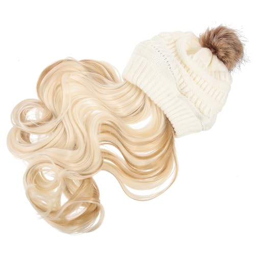 Gogogmee Beanie-mütze Mit Haarperücke Warme Mütze Für Damen Kunstfaser-beanie-perücke Gogogmee Beanie-mütze Mit Haarperücke Warme Mütze Für Damen Kunstfaser-beanie-perücke von Gogogmee