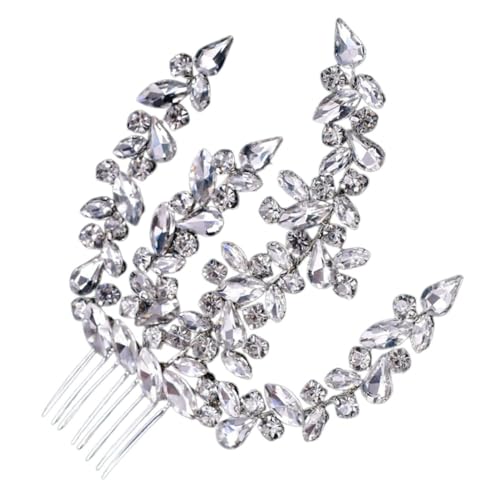 Gogogmee Biegsamer Haarkamm mit Funkelnden Strasssteinen Metall Haarschmuck für Frauen und Mädchen Eleganter Hochzeitsschmuck Einfach zu Stylen Geeignet für Braut Abschlussball und von Gogogmee