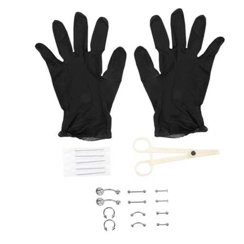 Gogogmee Body Piercing Teilig mit Nasenring und Ohrschmuck Vielseitiges Piercing Tool für Nase Ohr Lippen Sicher und Leicht Modischer Körperschmuck für Damen und Herren von Gogogmee