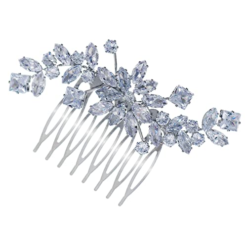 Gogogmee Braut Haarkamm mit Funkelnden Zirkonia Eleganter Hochzeitsschmuck für Braut und Brautjungfer Sicherer Ziehen Vielseitig für Hochzeiten Partys und Festliche Anlässe von Gogogmee