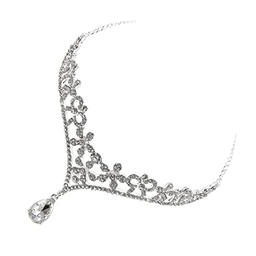 Gogogmee Braut Stirnband Hochzeit Stirnband Schmuck Strass Hochzeit Stirn Accessoire Kette Für Kopfbedeckungen von Gogogmee