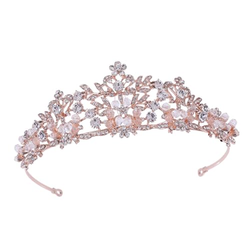 Gogogmee Brautkrone mit Hochzeitskopfschmuck für Damen Haarband für Junggesellenabschied und Hochzeitsfeier Funkelnde Krone mit Kristallen von Gogogmee