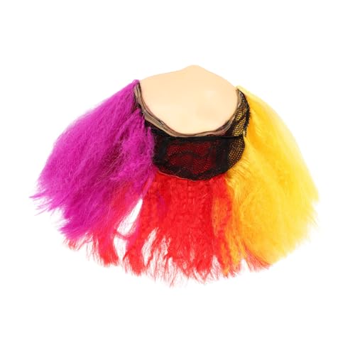 Gogogmee Bunte Perücken für Frauen Mehrfarbiges Cosplay Mardi Gras Party Kostüm Perücke Atmungsaktiv Komfortabel Wiederverwendbar Für Dj Bühnenauftritte Fasching von Gogogmee