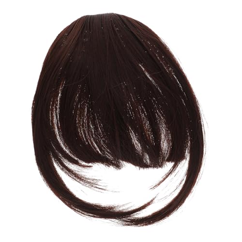 Gogogmee Clip Hair Bangs Extensions aus Hochwertigem Hitzefasermaterial Wiederverwendbar Angenehm zu Tragen Modisches Haarteil für Frauen für Hochzeit Party Alltag Passend für von Gogogmee