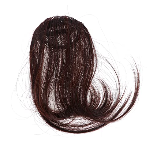 Gogogmee Clip in Haarteil Haarverlängerungen Mit Clip Dunkelbraune Fake Haarfransen Hitzebeständige Kunsthaare Für Damen Für Alltag Und Besondere Anlässe von Gogogmee