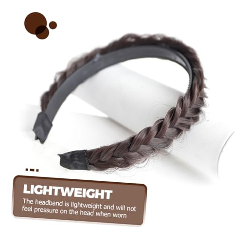 Gogogmee Damen Haarband Fischgräten Zopf Synthetisch Leicht Non slip Haarreif Eleganter Haarschmuck Für Alltag Party Hochzeit In Dunkelbraun von Gogogmee