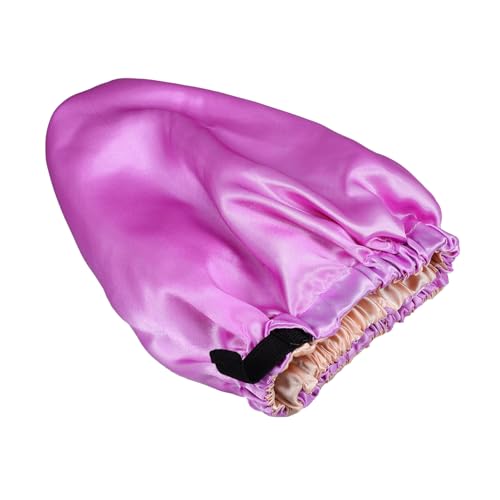 Gogogmee Damen Schlafmütze aus Satin Verstellbare Schlafhaube mit Unsichtbarem Clip Doppellagig Leicht Zartem für Makeup und Entspannende Nächte von Gogogmee
