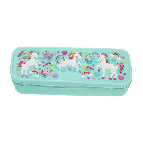 Gogogmee Federmäppchen Einhorn Stifttasche Make-up-aufbewahrungsorganisator Organizer-Taschen Für Die Reise Reisegeschenke Stifthalter Für Kinder Mädchen Student Kieselgel Etui Karikatur von Gogogmee