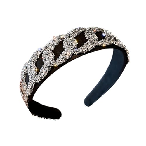 Gogogmee Elastisches Haarschmuck Haarband mit Funkelnden Strasssteinen Modischer Haarreif Bequemes Stirnband für Damen Einfach zu Tragen Passend für Kopfgrößen für Partys und Hochzeiten von Gogogmee