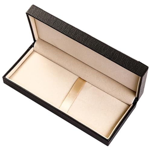 Gogogmee Elegante Schwarze Leder Stiftbox für Füllfederhalter Leere Geschenkbox Einzelner Kleiner Stiftehalter Hochwertige Aufbewahrung für Business Zeremoniengebrauch von Gogogmee