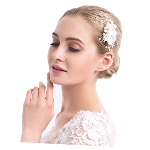 Gogogmee Eleganter Haarkamm Mit Strasssteinen Weißes Garn Blumen-kopfschmuck Für Hochzeit Braut Abschlussball Party Verlobung Jahrestag Gogogmee Eleganter Haarkamm Mit Strasssteinen Weißes Garn Blumen-kopfschmuck Für Hochzeit Braut Abschlussball Party Verlobung Jahrestag von Gogogmee