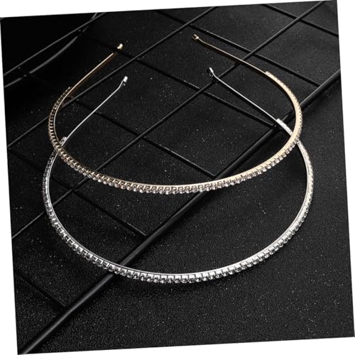 Gogogmee Elegantes Damen Haarreif mit Kristallbesatz Leichter Haarschmuck für Hochzeit Braut und Party Rutschfester Kopfschmuck für Performance und Festliche Anlässe Silberfarbenes von Gogogmee