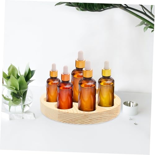 Gogogmee Essential Oil Bottle Holder Rund Fächer Organizer für Ätherische Öle und Parfüm Stabile Aufbewahrungsbox mit Multi grid Design für Massage Salon und Aromatherapie Zubehör von Gogogmee