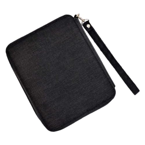 Gogogmee Federmäppchen aus Oxford Reißverschluss Wasserfestes Mäppchen für Stifte und Bleistifte Großer Student Stifte Organizer für Schule und Kunstbedarf Schwarz von Gogogmee