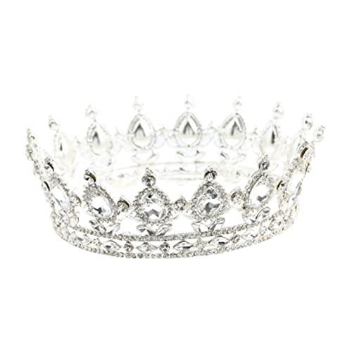 Gogogmee Krone Aus Legierung Mit Strasssteinen Elegante Wasser-dekoration Für Frauen Für Hochzeiten Partys Und Besondere Anlässe Langlebig Und Stilvoll Silber-weiß von Gogogmee