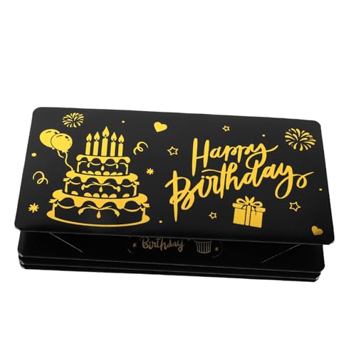 Gogogmee Geburtstagsgeldbeutel mit Kartenfächern Kompakter Geldumschlag für Bargeld und Überraschungskarten Elegantes Design für Männer Frauen Praktische Geldbörse für Geburtstagsgeschenke von Gogogmee