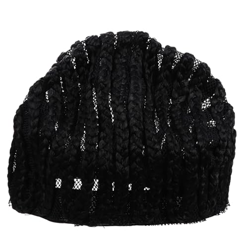 Gogogmee Geflochtenes Haarnetz Perückenmütze Rutschfest Stabil für Damen und Herren Schwarzes Cornrows Wig Cap zum Schutz und Styling Komfortabel Hautfreundlich Einfach Anzuwenden Reinigen von Gogogmee