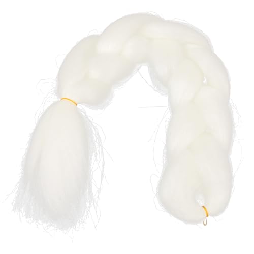 Gogogmee Glow in The Dark Twisted Hair Extensions Weiße Leuchtende Zöpfe für Damen Sichere Modische Flechtfrisur für Partys Festivals Cosplay Halloween Bequem und Auffällig von Gogogmee