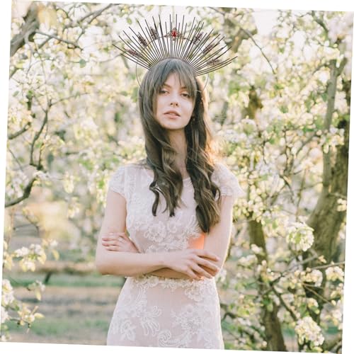 Gogogmee Gothic Sonnenkranz Haarreif Schwarz Dekoratives Haarschmuck Festival Stirnband Leichtes Langlebiges für Party Tanz Braut und DIY Frisurgestaltung von Gogogmee