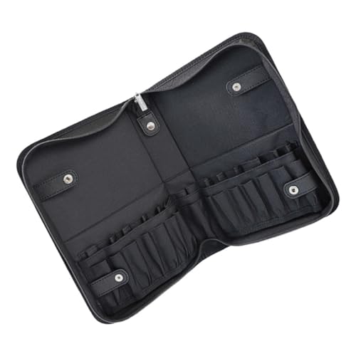 Gogogmee Große Kapazität Make up Pinsel Tasche Organizer mit Fächern Kosmetik Pinsel Aufbewahrungstasche für Frauen Tragbarer Make up Pinselhalter Stabiler Kosmetik Pinselhalter in Schwarz von Gogogmee