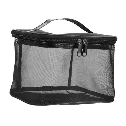 Gogogmee Große Kosmetiktasche Damen Schwarz Reise Kulturbeutel mit Reißverschluss Praktisch Tragbar Multifunktional Für Alltag Camping Business Trip von Gogogmee