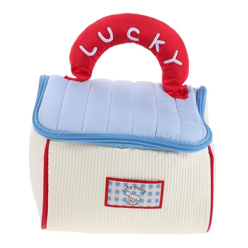 Gogogmee Große wasserdichte Makeup Tasche mit Henkel Dicke Innenausstattung Tragbarer Kosmetik Organizer für Damen und Teens Reisetauglich Schützend bei Regen und Strand Hausförmiges Design von Gogogmee