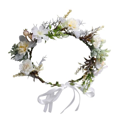 Gogogmee Grüner Blumenhaarreif Haarschmuck Damen Leichter Blumenkranz Kopfschmuck für Braut Party Karneval Foto Requisite Komfortables Modisches Accessoire für Mädchen und Frauen von Gogogmee