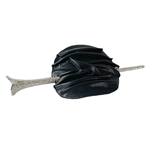 Gogogmee Leder Haarstab Mit Legierung Dutt Haarnadel Haarknotenhalter Und Clip Für Frauen Einfaches Haar Styling Zubehör Für Verschiedene Haartypen von Gogogmee