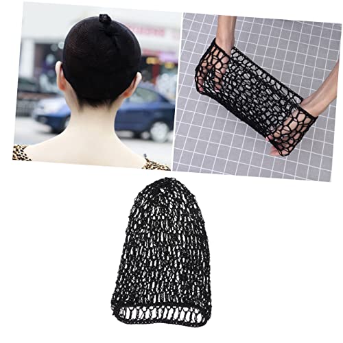 Gogogmee Handgefertigtes Haarnetz Aus Rayon Für Damen Atmungsaktives Schlafhaarnetz Mit Elastischem Band Für Crocheted Frisuren Schwarz von Gogogmee